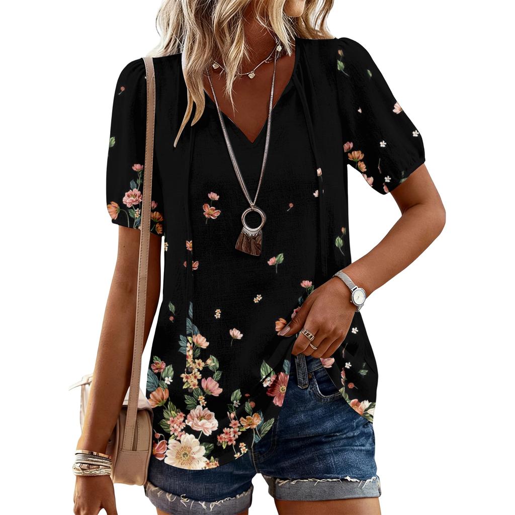 Women's Fashionable Casual Vintage Printed Top