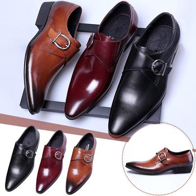 Men's Leather Shoes, Metal Buckle, Leather Shoes, British Casual Single Shoes, Men's Shoes