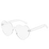 Heart Sunglasses For Women Men Rimless Eyewear Uv400 Female Pink Green Yellow Blue Orange Purple Brown Sun Glasses
