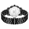 OLEVS Wheel Hub Dial Design Man Wristwatch Black Stainless Steel Men Watch Waterproof High Quality Men's Military Quartz Watches