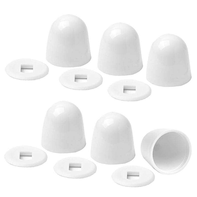 1Set Universal Plastic Toilet Bolt Covers Toilet Bowl Push-On Bolt Screw Caps Toilet Decoration For Home Bathroom Accessories