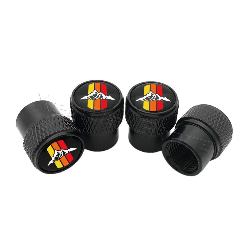 tkjzm7 Car Wheel Tire Valve Stem Caps 3 Tri Colors Emblem Logo For Toyota TRD Tacoma Tundra 4Runner Highlander RAV4 Tyre Accessories