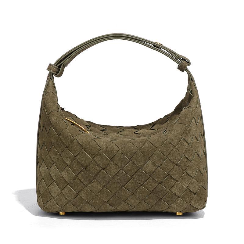 2025 Frosted Hand-Woven Mini Diamond Pattern Crossbody & Shoulder Handbag for Women