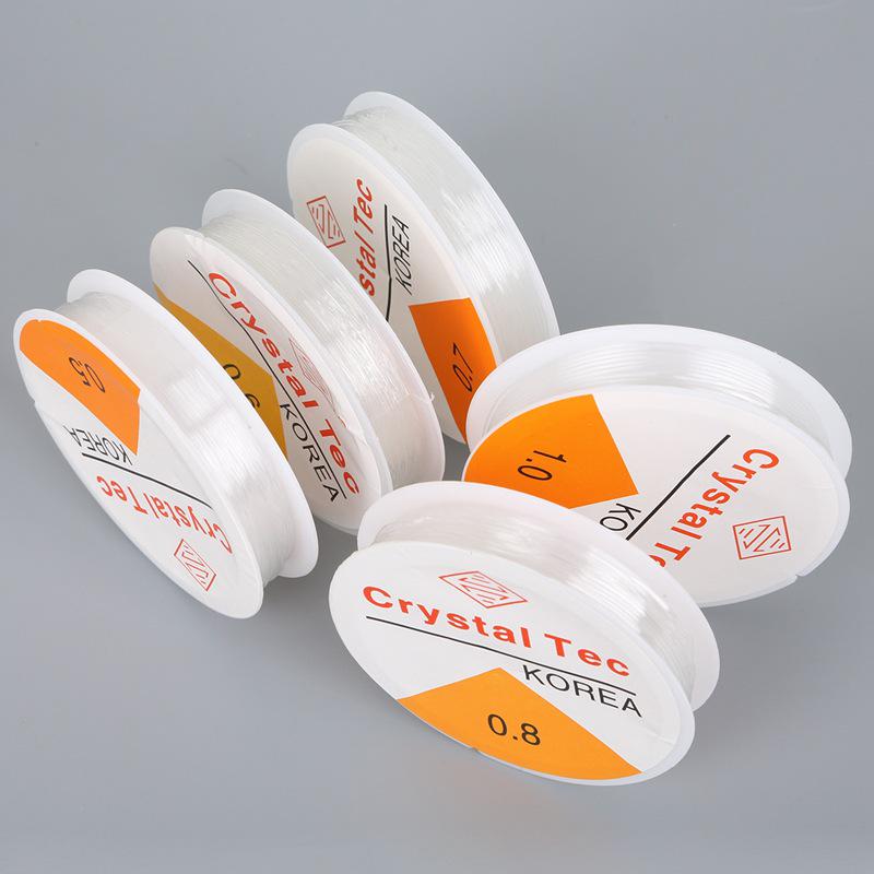 Klare, weiße, elastische Kristallperlenschnur für selbstgemachten Schmuck und Buddha-Perlen