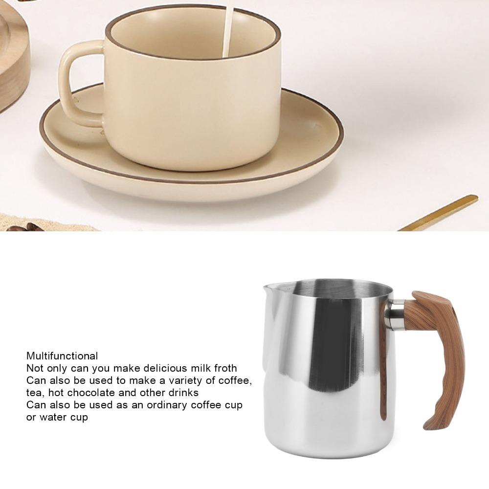 304 Stainless Steel Stainless Steel Frothing Cup Coffee Steaming Pitcher  Cappuccino Making серебряный