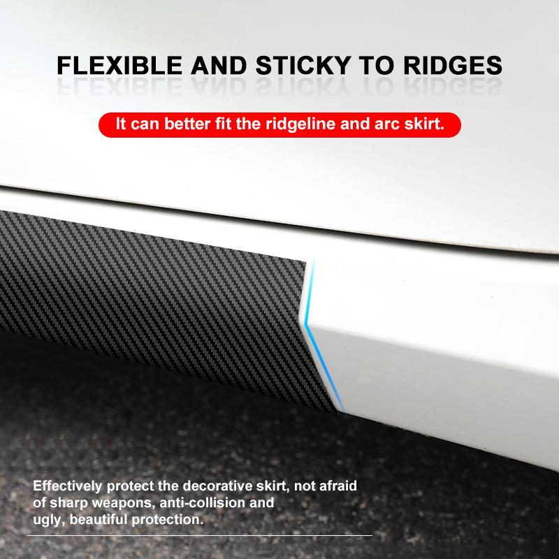 2pcs Car Door Side Skirt Sill Stripe Carbon 3D Sticker Decals For Ford Focus Mondeo Kuga Fiesta MK7 Escort Explorer Edge 2 4 MK2 MK4