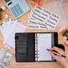 A6 Budget Binder with Cash Envelope Savings Book Budget Planner PU Leather Laptop Binder with Binder Pocket Cash Fill Folder