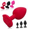 Soft Silicone Rose Flower Anal Plug Set 3 Sizes Beginner To Expert Butt Plug Anus Trainer for Couples Women Men Adult Sex Toys