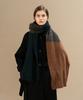 AVA MOLLI Super Kid Mohair Three-Tone Muffler (Dgreen)