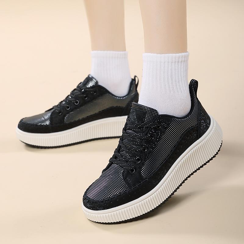 

Женские кроссовки, увеличивающие рост, повседневная обувь для школьников и студентов, легкие кроссовки для пар, большие размеры 36-43 EU: 36 чёрный