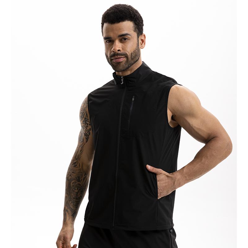 Men Sauna Suit Zipper Design Tummy Control Vest Sleeveless Stand-up Collar Shapewear Sweat Multi-functional Jacket Heat Trapping Body Shaper