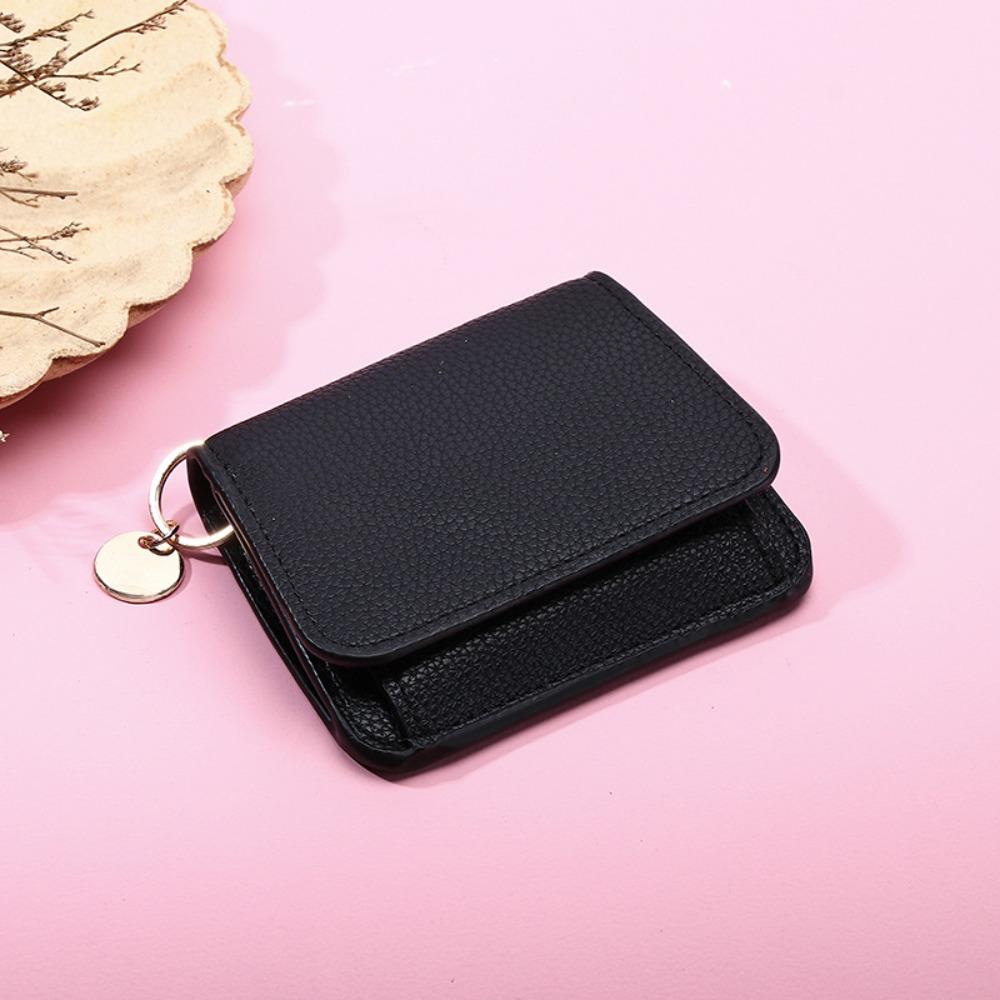 

Кошелек Женский Кошелек Корейский Стиль Сумка для Карт Ретро ПУ Кожа Держатель для Карт Женский чёрный