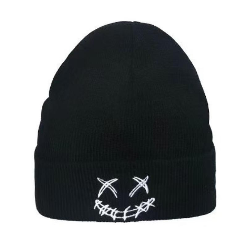 Autumn and winter pullover cold hat Scottish Highland cattle embroidered knitted hat neutral thermal knitted hat