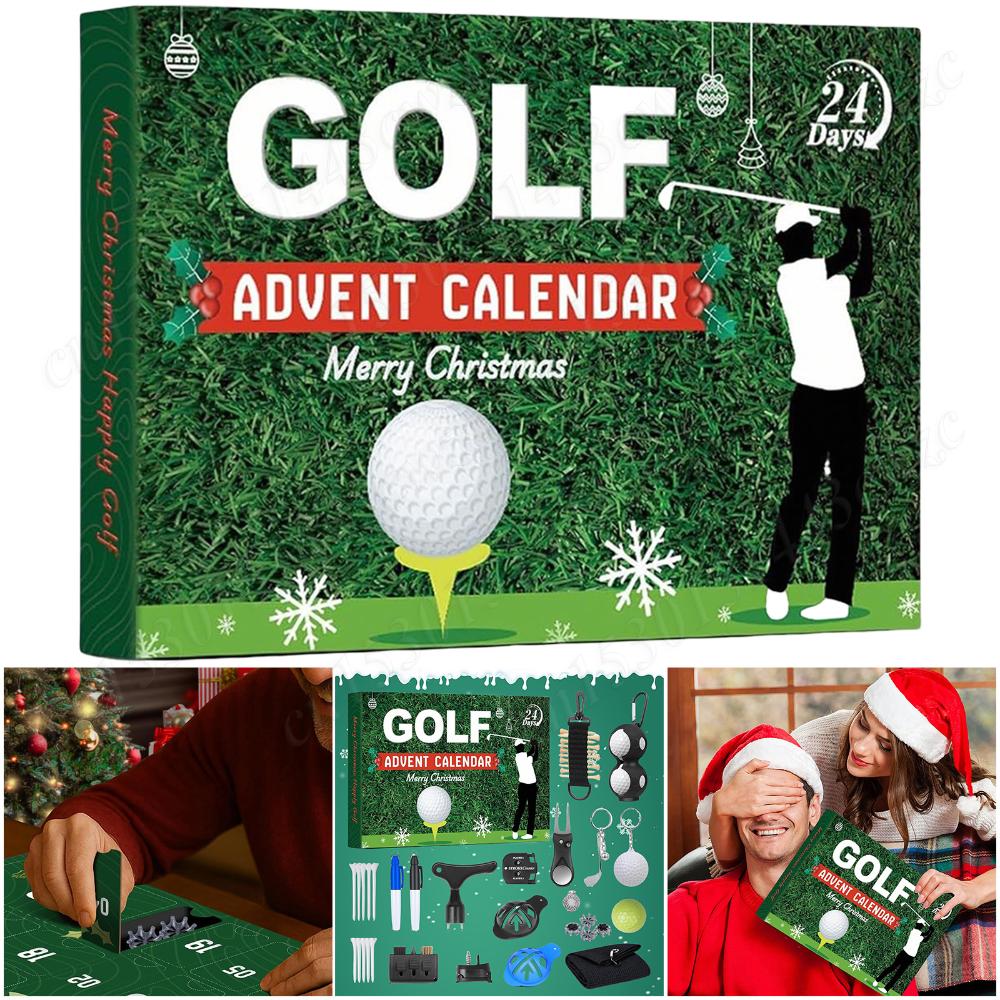 Golf Adventskalender 2026 Weihnachts-Adventskalender mit Golf-Überraschungen Golfzubehör Xmas Countdown-Kalender Geschenke für Golf-Liebhaber