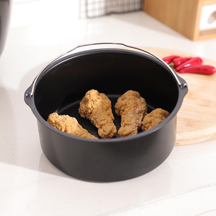 Stampi per Torta Resistenti alle Alte Temperature per Friggitrice ad Aria con Manico, Teglie Rotonde da 6/7/8 pollici