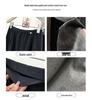 Korean Style Elastic Waist Sports Skirt - Back Slit, High Waist, Thick Woolen for Autumn/Winter