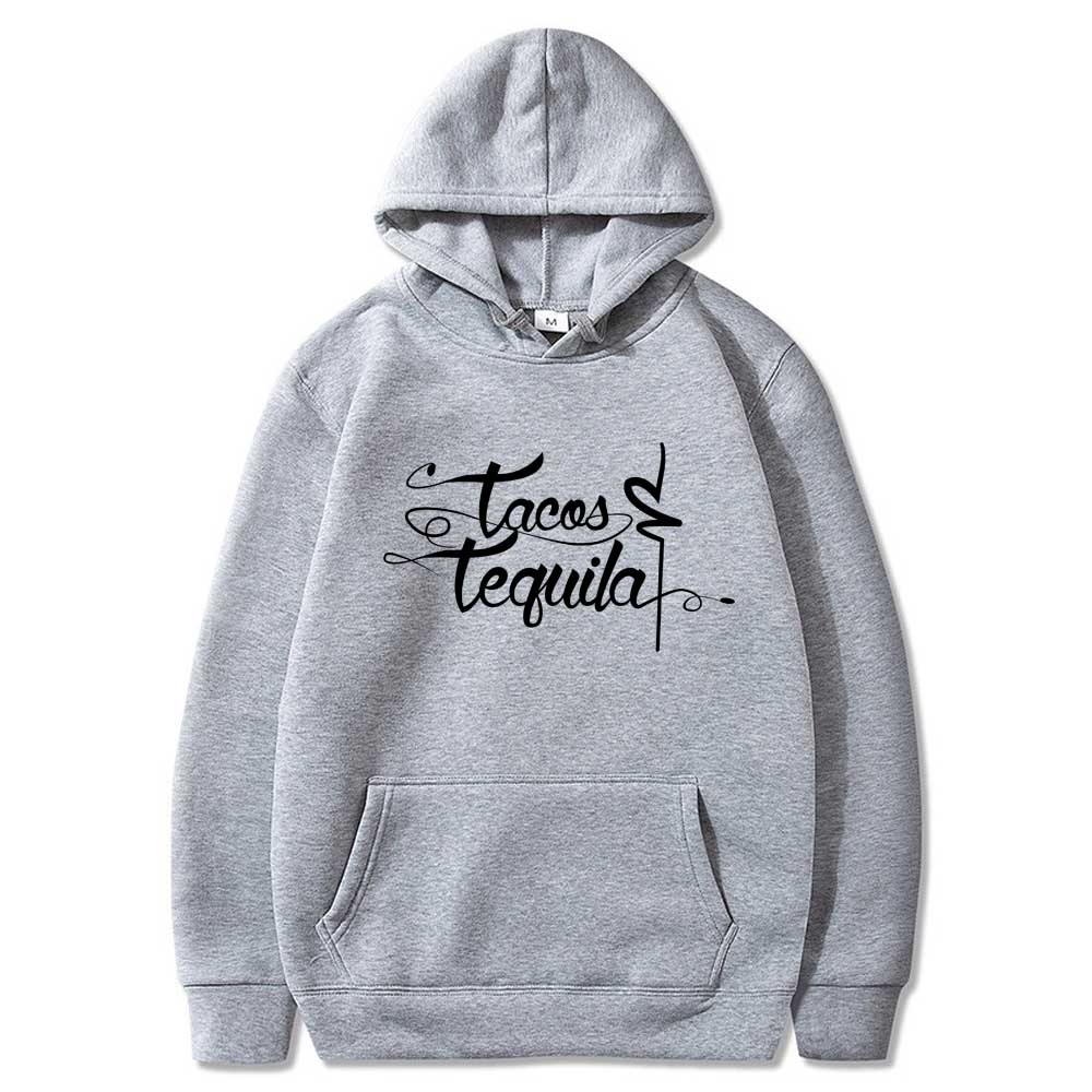 Tacos Letter Design Printed Women Hoodies Fashion Fleece Hoody Creativity Pullover Clothing Street Loose Sweatshirts Women'S