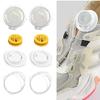 4 Sets Schnürsenkel Quick Lock No Tie Fixation Automatische Seilschuhe Rotierende Schnalle Lace Lock Weiß
