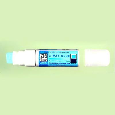 Glue Pen - Zig - 2 Way Glue - Repositionable - 25 G - Transparent Blue Glue