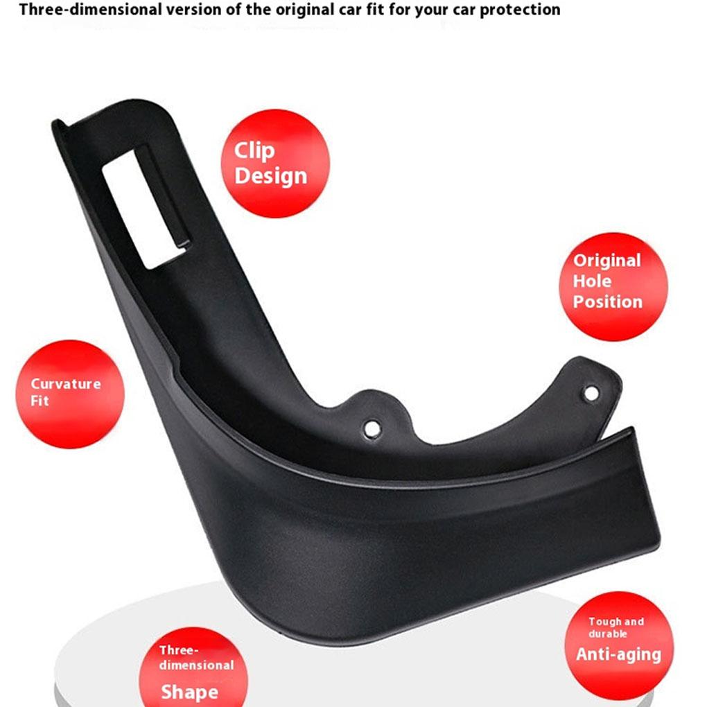 4pcs New Energy Car Mud Flaps For Tesla Model Y Matte Black / Carbon Fiber ABS  Mudguards Splash Guards Fender