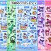 4Pcs Cute Sanrio 3D Crystal Stickers Aesthetic Cartoon Decoration Decals Pochacco Cinnamoroll My Melody Kuromi Relief Sticker