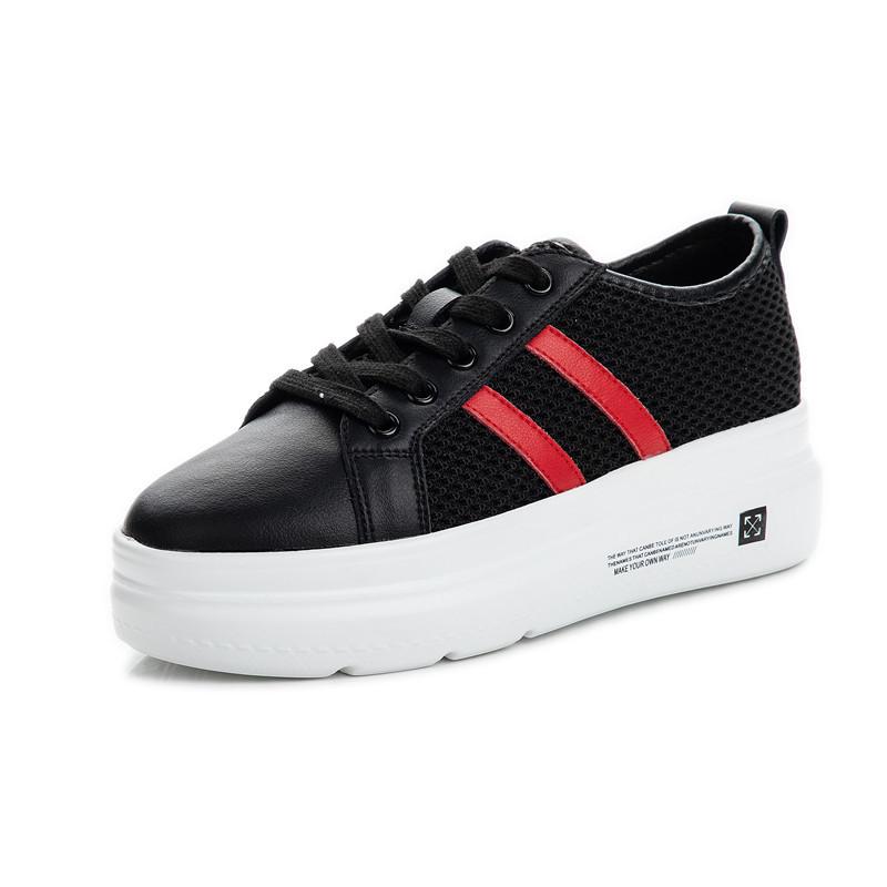 Genuine leather women's shoes 2025 new spring sports casual flat-soled single shoes thick-soled heightening small white shoes women's casual versatile