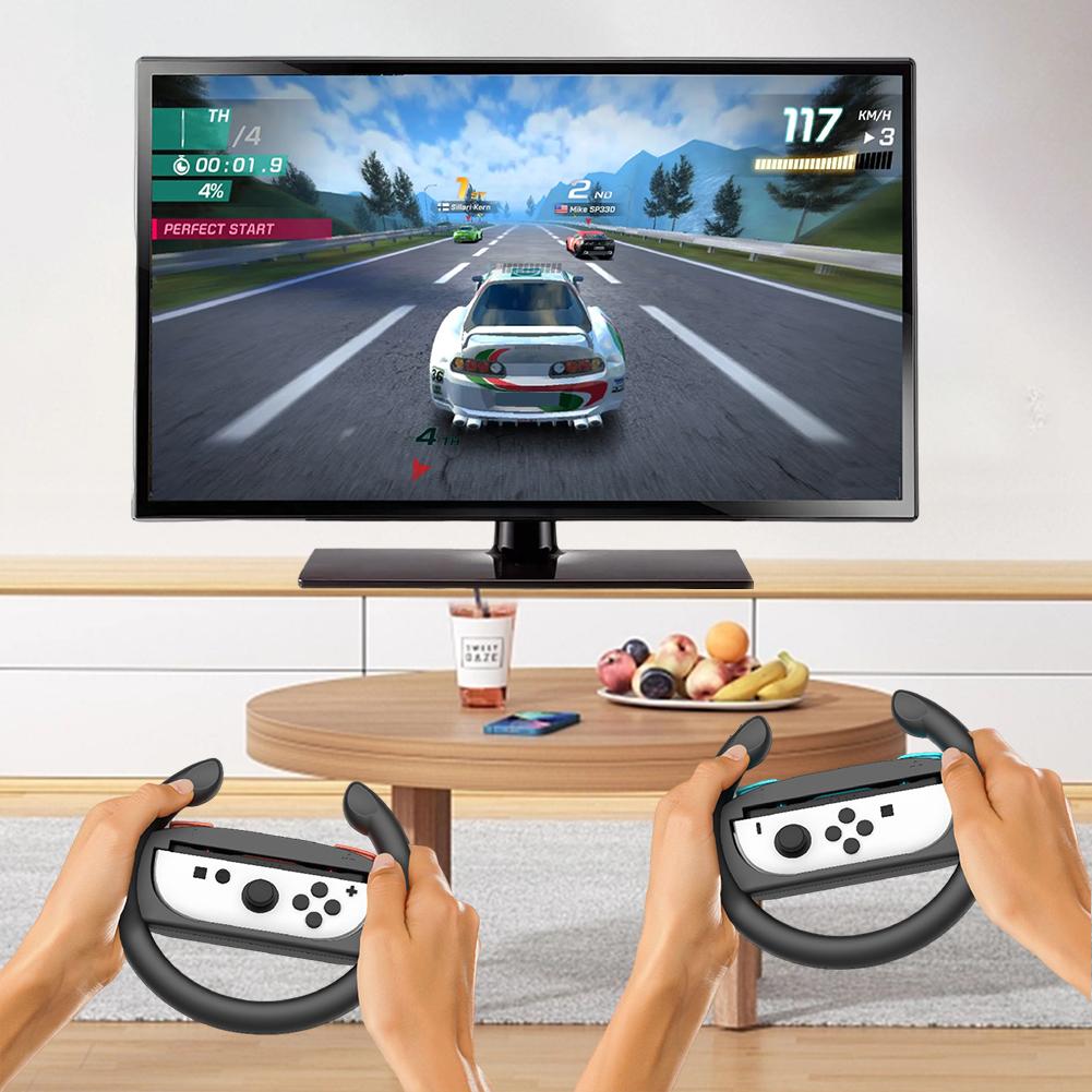 2pcs/Set Racing Steering Wheels for Switch 2 Controller Game Grip Handle Left Right Game Steering Wheel Controller Handle Holder