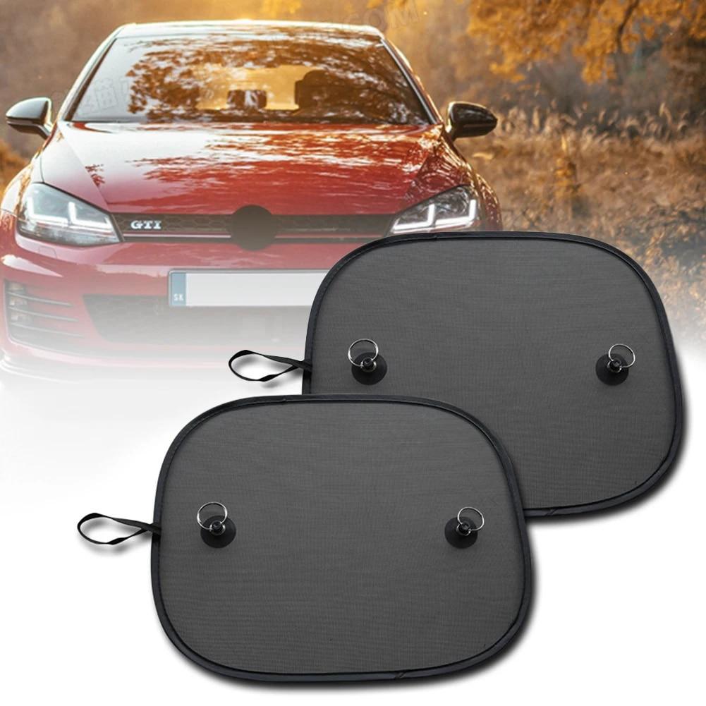 2PCS Car Sun Shade UV Protection Car Curtain Car Window Sunshade Side Window Mesh Cover Sun Visor For Car Trunk RV Travel Supply