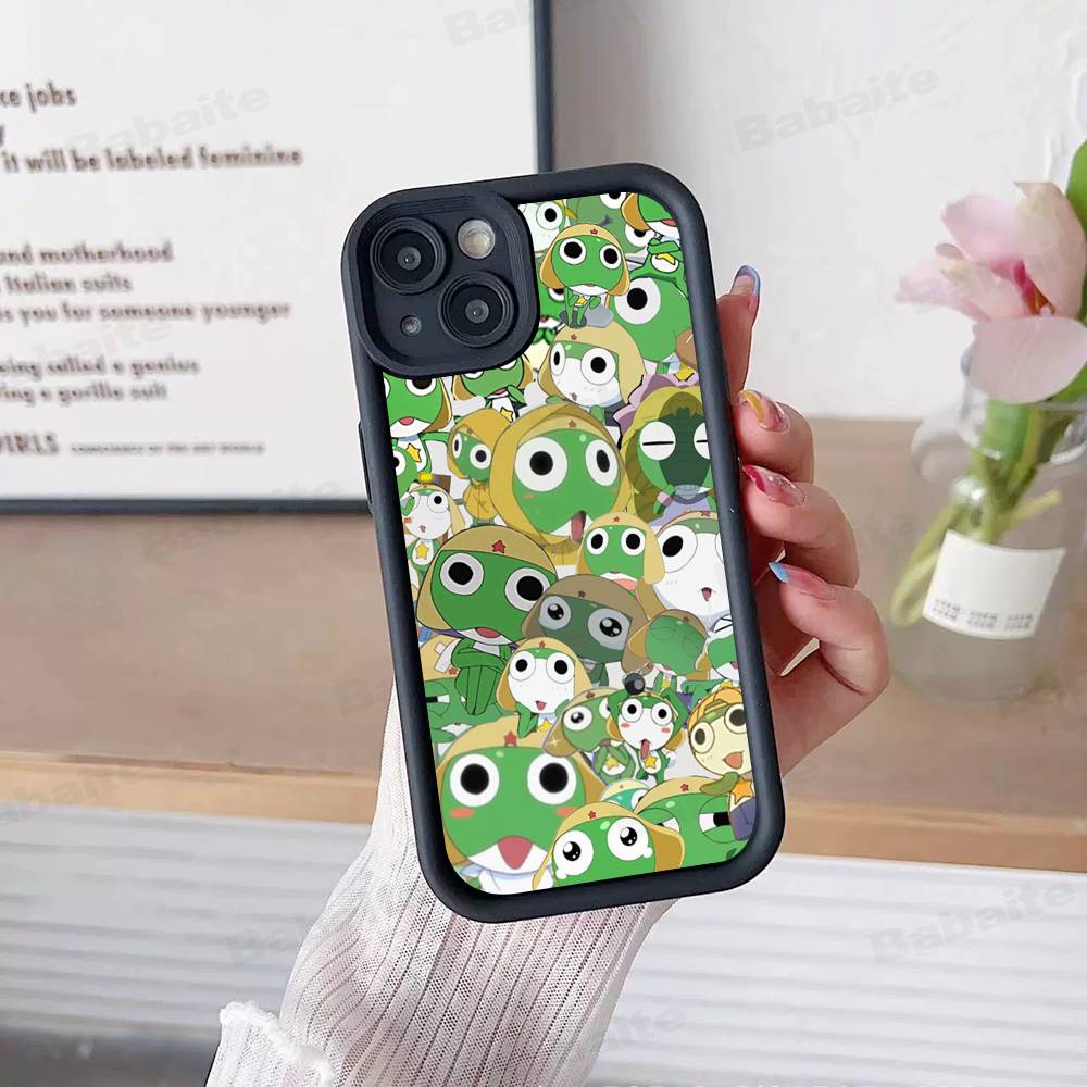 Keroro Frog Cool Gunsou Sergeant For IPhone 17 15 13 12 11 14 Pro Max X XR XS 16 Plus Shockproof Candy Back Cover
