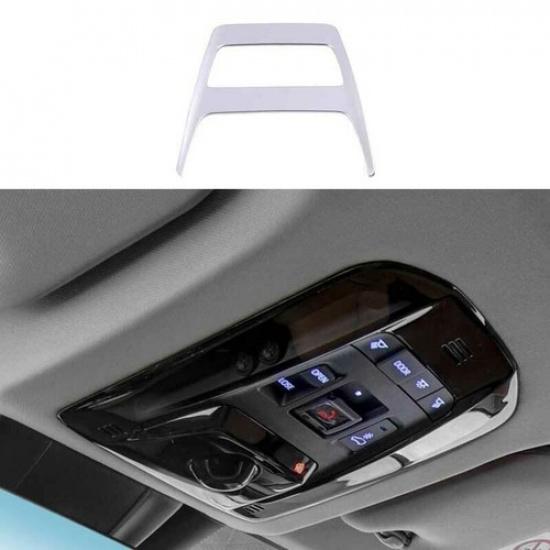 For Toyota Venza Harrier 2021-23 Silver Matte Front Reading Lamp Frame Trim 1pcs
