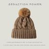 Children's Winter Wool Hat: Large Brim, Solid Color, Warm, Plus Velvet, European & American Style