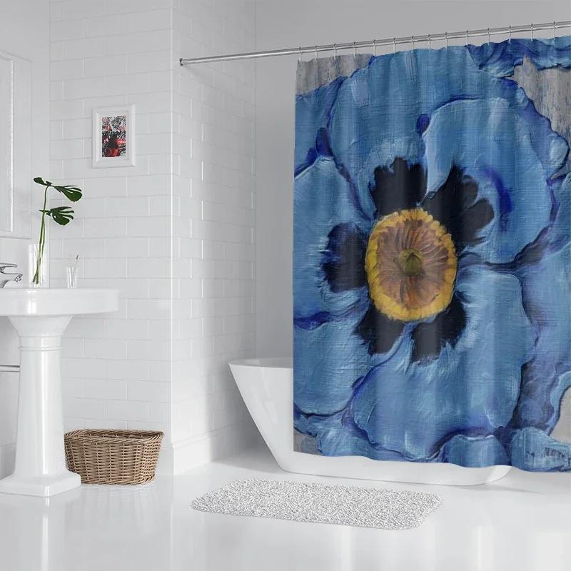 Hushåll vattentätt tyg hushåll duschdraperitillbehör duschdraperi 240 * 200 hem hawaiiansk stil duschdraperi