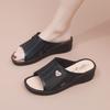 Women's Slippers for Outdoor Use, Thick-soled High Heels, Non-slip, Soft-soled, Home Bathroom, Wedge-heeled Women's Sandals