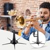 5 Legs Foldable Trumpet Stand Waterproof Metal Clarinet Stand Stable Legs Trumpet Black Bracket for Brass Instruments
