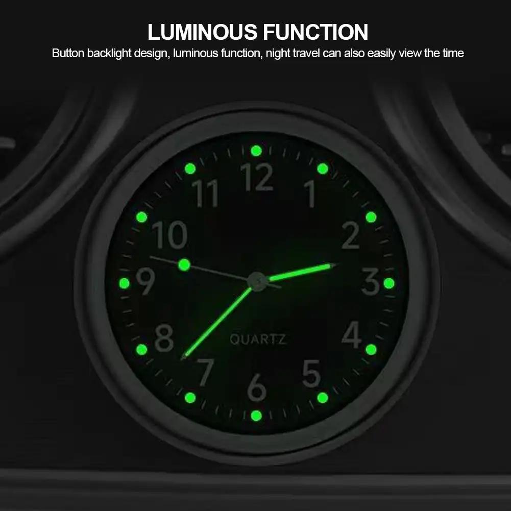 Luminous Car Air Outlet Quartz Clock Auto Watch Thermometer Hygrometer for Automobiles Decoration Clocks Ornament Accessories