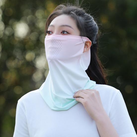 Ice Silk Sunscreen Face Sun Protection Face Guard Breathable Holes Protector Neck Clavicle