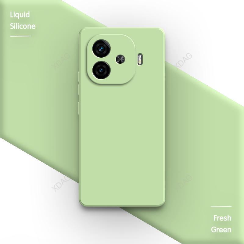 Etui Coque Candy Color do VIVO iQOO Z9 Turbo Z9X 5G Ochrona obiektywu Kwadratowy płynny silikonowy miękki pokrowiec tylny Akcesoria