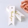 50pcs Thank You Tags Garment Shoes Bags Hang Tag Black White Paper Cards Clothing Accessories Price Label(Without Rope)