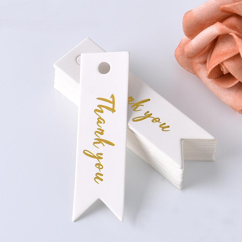 50pcs Thank You Tags Garment Shoes Bags Hang Tag Black White Paper Cards Clothing Accessories Price Label(Without Rope)