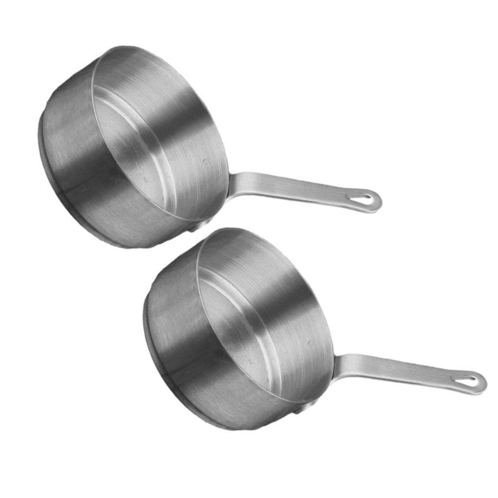 

2 шт./комплект антипригарная и надежная кастрюля из нержавеющей стали для универсального приготовления пищи s 50ml