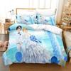 New Summer Time Rendering Bedding Set Cartoon  Three-piece Set Adult Kid Bedroom Duvet Cover Sets 3D Kawaii Girls Twin Set