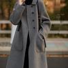Plus Size Women's Mid-Length Wool Coat: 2025 Autumn/Winter New Loose Double-Faced Overcoat