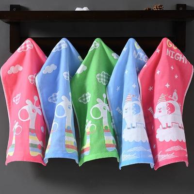 Cat Pattern Cotton Gauze Face Wash Towel Cute Small Towel Soft Bath Absorbent Quick Dry No Hair 5pcs Household Towel