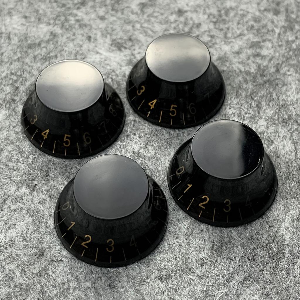 FLEOR 4PCS LP Guitar Knobs Top Hat Style Tone Volume Speed Control Knobs Caps 6mm For Electric Guitar