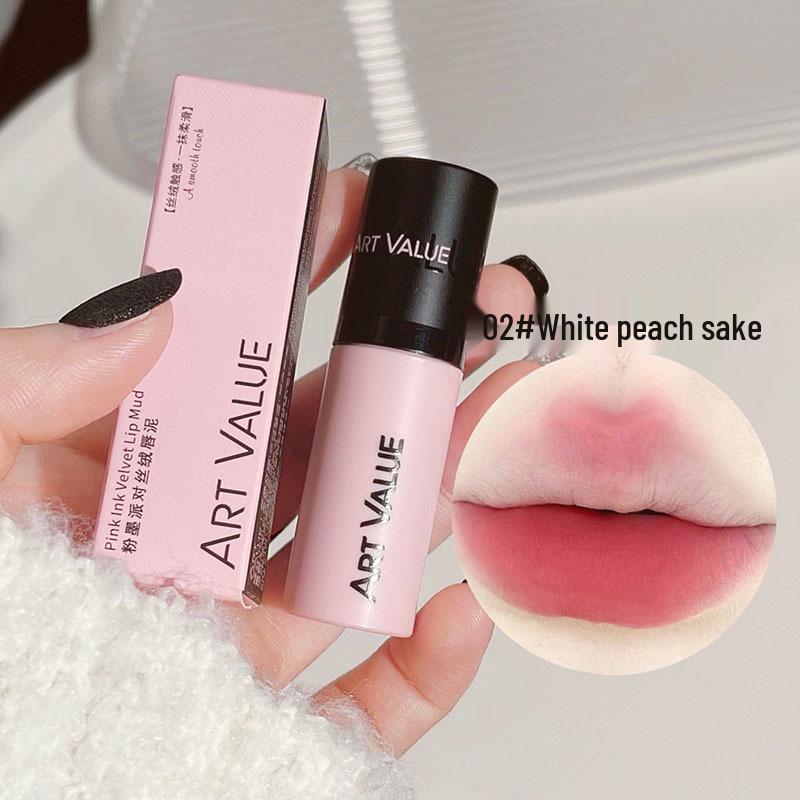 

Арт Валю Вельветовая грязь для губ: Матовый, Легкий, Не сушащий Розовый и Черный Праздничный Блеск для Губ для Универсального Осенне-Зимнего Макияжа