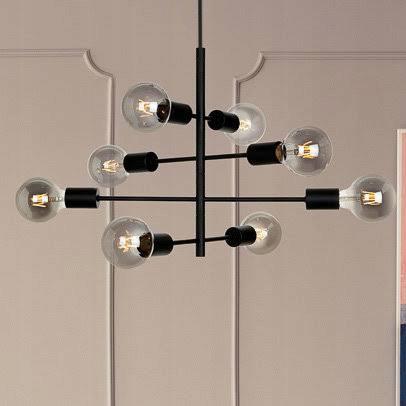 Ceiling lamp chandelier hanging living room kitchen black room loft modern