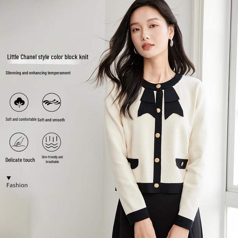 

Handu Yishe Women s Elegant Bowknot Color Block Knit Sweater One Size F (170/88A)