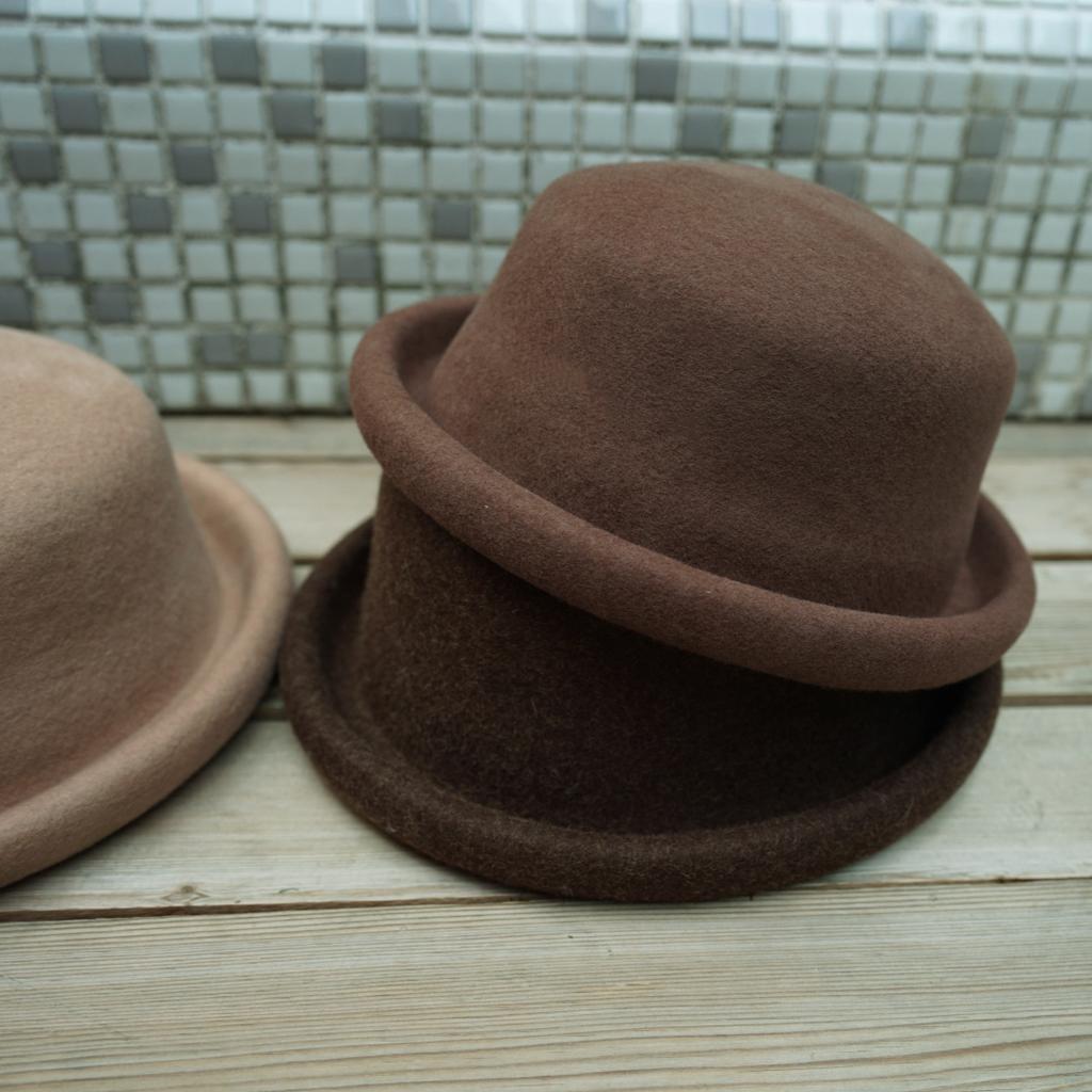 Japanese Retro Black Brown Beige Gray Woolen Beret Women'S Autumn And Winter Cute Versatile Crimped Top Hat