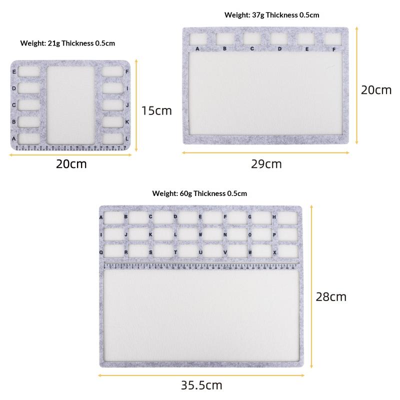 Felt Beading Mat Rectangle Felt Bead Design Boards With Centimeter Alphabetic Scale Beads Tray Bead Pads For Art Crafts
