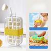 2in1 Ice Tray Water Bottle Portable Silicone Summer Ice Cube Tray With Straw Pressing Mould Ice DrinkBottle Outdoor Beverage Cup